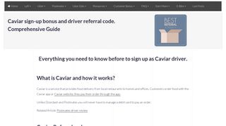 
                            14. Caviar Driver Sign-up Bonus - How does it work [2019] - Caviar Driver Sign In