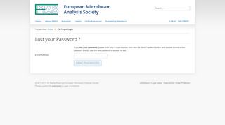 
                            9. CB Forgot Login - EMAS - European Microbeam Analysis ... - Emas Portal