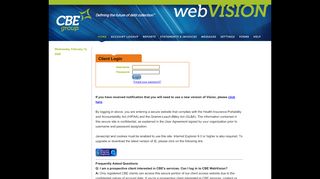 
                            6. CBE WebVision - Login - Webvisions Portal