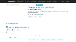 
                            3. Cbresume hero login Results For Websites Listing - Cbresume Hero Login