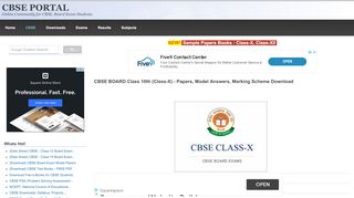 
                            3. CBSE BOARD Class 10th (Class-X) - Papers, Model ... - CBSE PORTAL - Cbse Portal