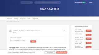 
                            4. CDAC C-CAT 2019 - Result (Announced), Cutoff, Counselling ... - Cdac Candidate Portal