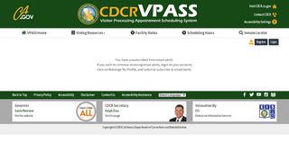 
                            4. - CDCR Visiting Processing Appointment System - VPASS - Sign In To Vpass