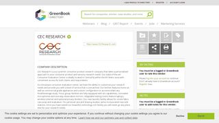 
                            5. CEC Research - GreenBook Directory Listing | GreenBook.org - Cec Research Portal