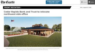 
                            7. Cedar Rapids Bank and Trust to relocate northwest side office ... - Crbt Login
