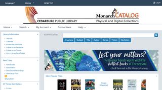 
                            4. Cedarburg Public Library - Monarch Catalog