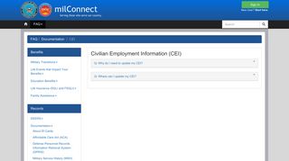
                            1. CEI - milConnect: Benefits and Records for DoD Affiliates - Army Cei Login