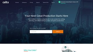 
                            1. Celtx: Free Screenwriting & Video Production Management ... - Celtx Sign Up
