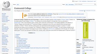 
                            7. Centennial College - Wikipedia - Centennial College Portal Powered By Centennial College