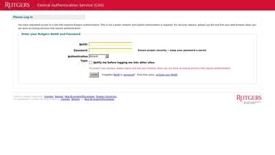 Central Authentication Service (CAS) - sakai.rutgers.edu
