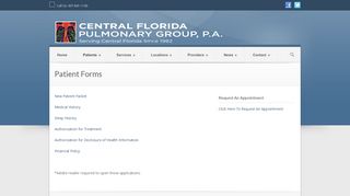 
                            3. Central Florida Pulmonary » Patient Forms - Central Florida Pulmonary Group Patient Portal