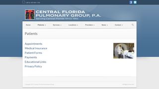 
                            1. Central Florida Pulmonary » Patients - Central Florida Pulmonary Group Patient Portal