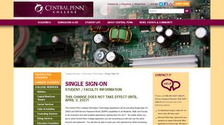 
                            4. Central Penn College - Single Sign-On - Student Portal Central Penn