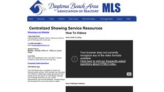 
                            5. Centralized Showing service - Daytona Beach Area - Centralized Showing Service Portal