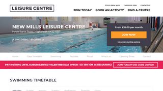 Centre Timetables for New Mills Leisure Centre ... - New Mills Leisure Centre Portal