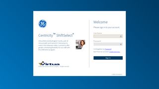 
                            6. Centricity™ ShiftSelect - GE Healthcare Web Server - Api Virtua Login