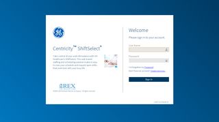 
                            1. Centricity™ ShiftSelect - GE Healthcare Web Server - Rexflex Api Login