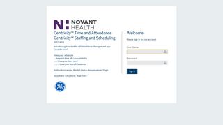 
                            1. Centricity™ Time and Attendance Centricity™ Staffing ... - Novant Health - Novant Api Login