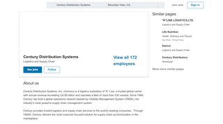 
                            5. Century Distribution Systems | LinkedIn - Century Vms Login