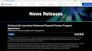 CenturyLink Launches Enhanced Channel Partner Program ... - Centurylink Channel Alliance Portal