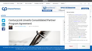 CenturyLink Unveils Consolidated Partner Program Agreement - Centurylink Channel Alliance Portal