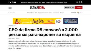 
                            8. CEO de firma D9 convocó a 2.000 personas para exponer su ... - D9 Club De Emprendedores Portal