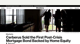 
Cerberus Sold First Heloc Mortgage Bonds Since 2008 Crisis ...  
