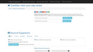 
™ "Ceridian view your pay stubs" Keyword Found Websites ...  
