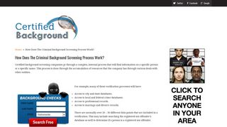 Certified Background Check Online - Certified Background Profile Portal