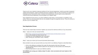 
                            7. Cetera Investment Services LLC Electronic Delivery - Iconnect2invest Portal