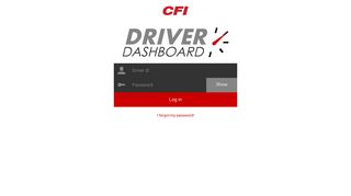 
CFI Truckload Driver Dashboard
