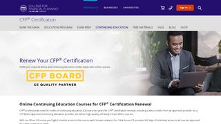 
                            5. CFP Certification Continuing Education (CE) | Kaplan Financial - Cfp Board Portal