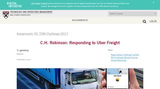 
C.H. Robinson: Responding to Uber Freight – Technology and ...  
