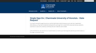 
                            5. Chaminade University of Honolulu: Single Sign-On - Chaminade University Portal
