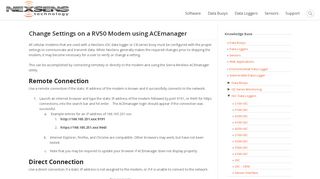 
                            4. Change Settings on a RV50 Modem using ACEmanager ... - Ace Manager Portal