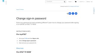 
                            4. Change Sign-in Password - Wireless Support - AT&T - At&t Wireless Portal Password