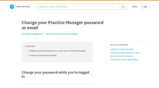 
Change your Practice Manager password or email - Xero ...  

