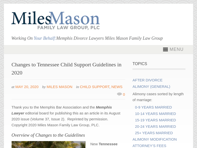
                            9. Changes to Tennessee Child Support Guidelines in 2020