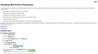 
                            1. Changing Web Control Passwords - Dominion - Web Control - Avv Web Control Portal Passwords