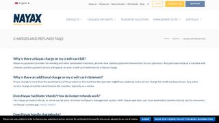 
                            4. Charges and Refunds FAQs - Nayax - My Nayax Login