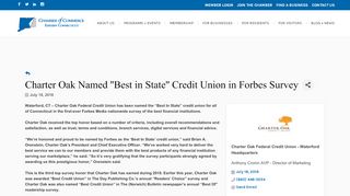 
                            5. Charter Oak Named ''Best in State'' Credit Union in Forbes ... - Charter Oak Federal Credit Union Home Banking Portal