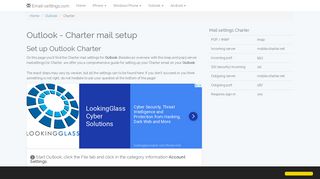 
Charter - Outlook - Charter mail setup | Email settings
