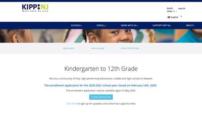 Charter School Enrollment  Newark Enrolls  KIPP New Jersey