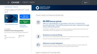
                            3. Chase Sapphire Preferred Credit Card | Chase.com