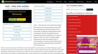 
                            3. Chat - Free Chat Avenue With Strangers in FreeChatRooms ... - Chat Avenue Portal