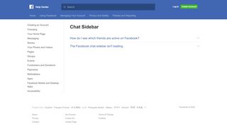 
                            7. Chat Sidebar | Facebook Help Center | Facebook - Chat Sign In Facebook