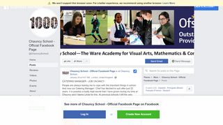 
                            5. Chauncy School - Official Facebook Page - School - Ware ... - Chauncy Wisepay Portal