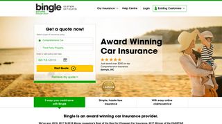
                            3. Cheap Car Insurance Winner 2018, 2017, 2016 – Bingle Car ... - Bingle Insurance Portal