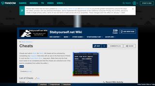 
                            2. Cheats | Stabyourself.net Wiki | FANDOM powered by Wikia - Portals Of Phereon Wiki