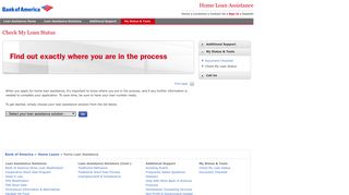 
                            2. Check My Loan Assistance Status | Bank of America - Loan Help Status Bank Of America Com Sfbp Portal